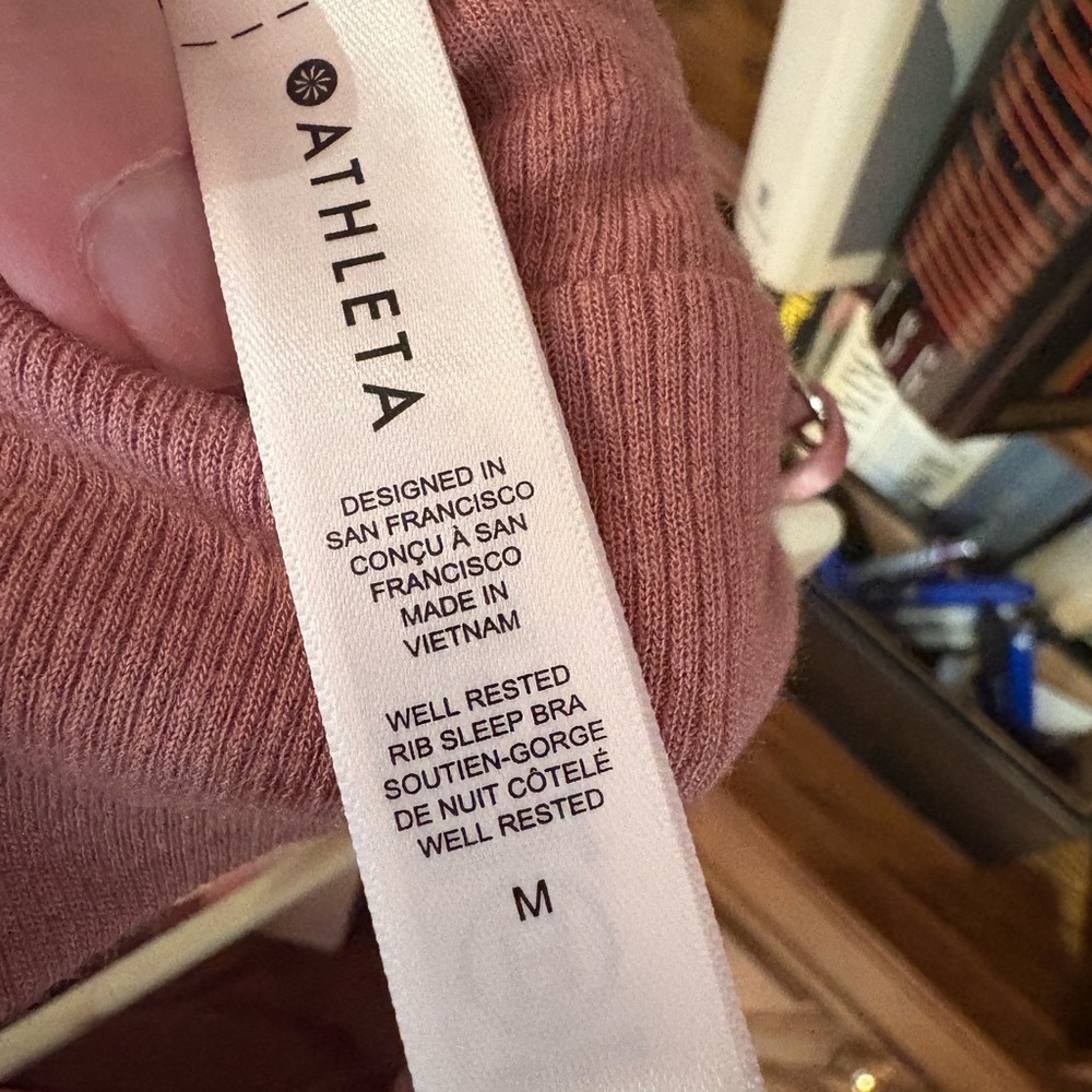 NWT Athleta Well Rested Rib Sleep Bra - size medium - Picture 4 of 5